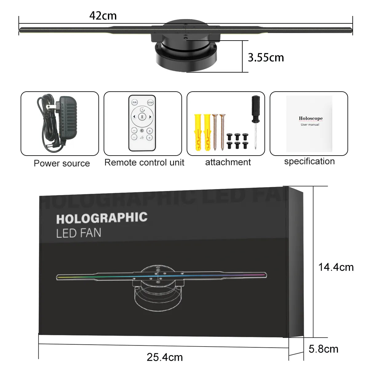 Trendables 3D Holographic fan